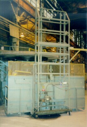 2000 Lb., LANGLEY,MANLIFT, MDL: EH129, 13' VERTICAL TRAVEL, 3'6 X 12' PLATFORM