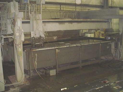 PAR 6' x 10' x 2' WATER CUTTING, GANTRY,DOUBLE CUTTING HEAD, 50 HP, 1997