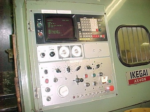 IKEGAI AX-40N,FANUC 6T,32 SWING,23 5/8 OVER CARRIAGE,TAILSTOCK,CHIP, 1982