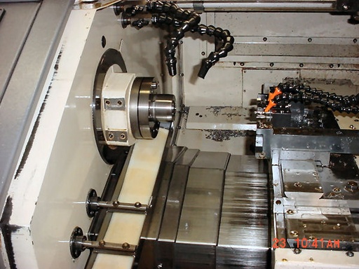 HARDINGE GT-27,FANUC 18T, GANG TOOL LATHE,BAR FEED,6000 RPM, 1998