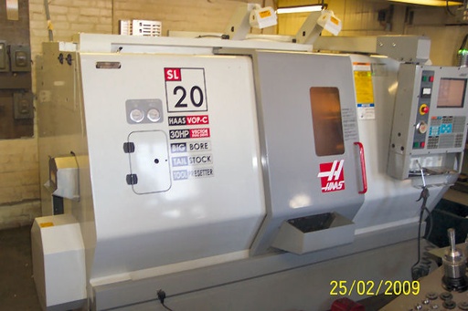 HAAS SL-20 BIG BORE, HAAS CNC, 10 Chk,PROG TAILSTOCK, 2 1/2 bar, 2004