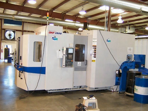33.4 X, 27.6 Y, 29.5 Z,DAEWOO DHP-5000,FANUC 18iM,14,000 RPM,60 ATC,40 TPR,2005
