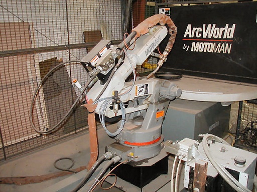 MOTOMAN ARCMATE 1000 WELDING CELL,YASNAC MRC,MR-500 TABLE,6 AXIS, 1998,