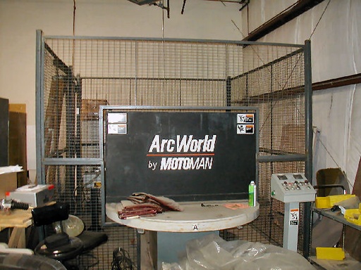 MOTOMAN ARCMATE 1000 WELDING CELL,YASNAC MRC,MR-500 TABLE,6 AXIS, 1998,