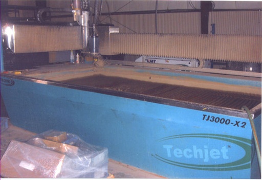 TECHNI TECHJET-X2 MODEL TJ3000,5.3 X 10.6 TABLE,60,000 PSI,50 HP, 2008