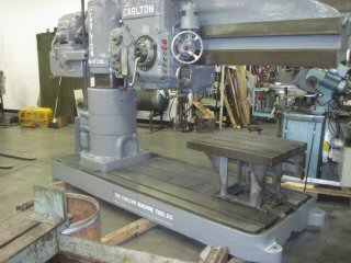 6' x 15 , CARLTON,15-1500 RPM,12 SPINDLE TRAVEL,PWR CLAMPING/ELEVATION, 1958