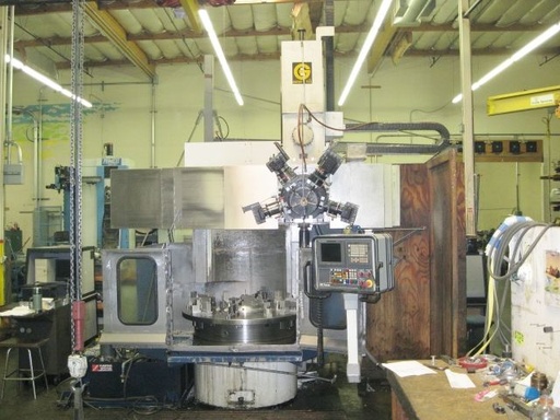 48 GIDDINGS & LEWIS,FANUC 21I-T,4jaw chuck,53 SWING,50 HP, 400 RPM
