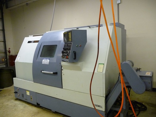LEADWELL T-7, FANUC OT, 8 Chk, 2 ,4500 rpm,12 tool turret,20.4 swing, 2004
