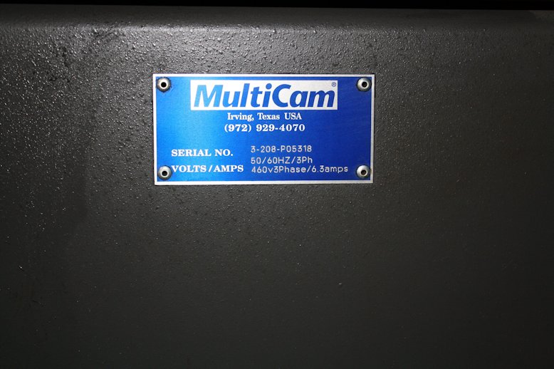 3000 MULTICAM,MULTICAM CONTROL,60 X 240 CUTTING TABLE,HYPERTHERM PLASMA, 2007