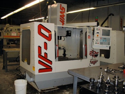 20 X, 16 Y, 20 Z, HAAS VF-0 1999,7500 RPM,20 ATC,40 TPR, 1999