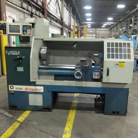 20 x 40 , BRIDGEPORT ROMI EZPATH II,4000 RPM,2.5 BORE,12 CHK,CNC/MANUAL 1997