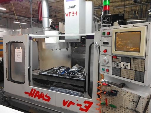 40 X, 20 Y, 20 Z, HAAS VF-3, 20 ATC, 40 TAPER, 7500 RPM, 1994