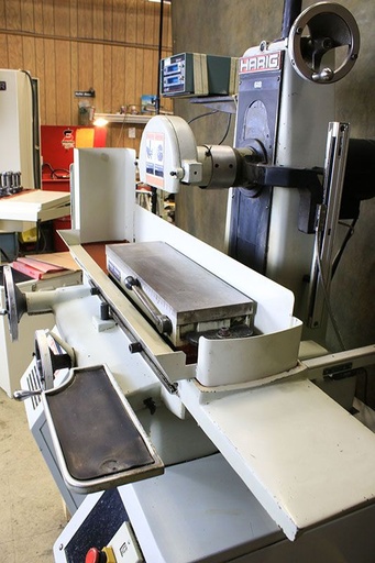 6 x 18 HARIG 618,DRO,HAND FEED,HARD WAYS,WALKER CHUCK,7 GRINDING WHEEL, 1991