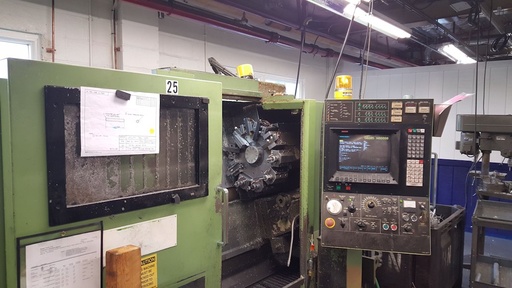 DAINICHI BX-45, FANUC 10TF, 8 Chk,2 1/2 BORE,10 TOOL TURRET,3500 RPM,CHIP CONV