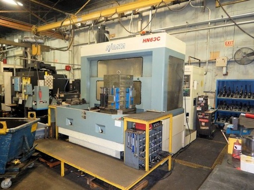 39.4 X, 33.5 Y, 29.5 Z OKUMA HN63C,4 AXIS,6500 RPM,25 HP,60ATC,50 TAPER, 1996