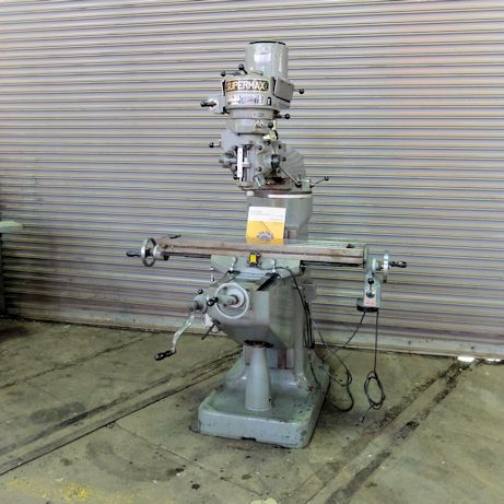 YCM 1 1/2 VA SUPERMAX,9 x 42 TABLE,29 X,12 Y,16 KNEE,5 QUILL,2720 RPM, R-8 TPR