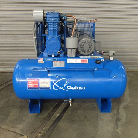 35 CFM 175 PSI QUINCY No. QT-10, 10 HP, 120 gallon TANK, 2010