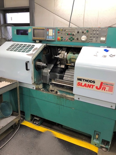 NAKAMURA-TOME SLANT JR-L, FANUC 10T/CRT, 6 Chk, 2 , TAILSTOCK, 1989