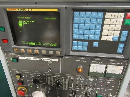 NAKAMURA TOME SLANT 4, FANUC 15T, 3 BORE,CHUCK, TAILSTOCK,12 POS TURRET,25 HP