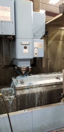 60 X, 25 Y, 25 Z, OKK KCV-600,CAT 50 TPR,30 HP,MELDAS CNC, TOOLCHANGER, 1999