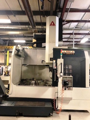 49 YOU-JI YV-1200,FANUC OITD-D,LIVE SPINDLE, 16ATC,49 HP,2400 RPMS,C AXIS, 2015