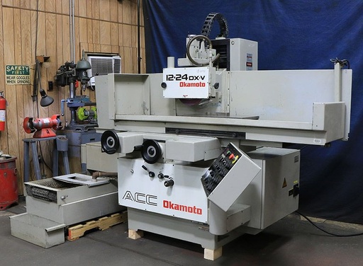 12 x 24 OKAMOTO 1224 DX,AUTO INCR DOWNFEED,WHl dresser,FINE CHUCK,1998