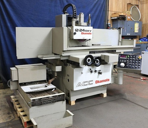 12 x 24 OKAMOTO 1224 DX,AUTO INCR DOWNFEED,WHl dresser,FINE CHUCK,1998