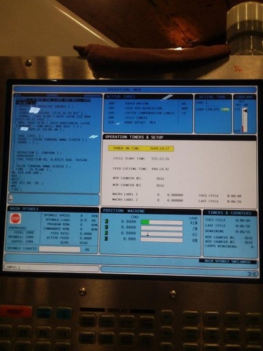HAAS ST-40,HAAS CNC/CRT,LIVE TOOLING, 15 Chk, 7 BORE,TAILSTOCK, STEADY, 2013