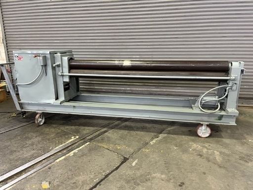 8' x 10GA MILTON 2I,5 HP,AIR ROLL LIFT,MANUAL ROLL ADJUST.,