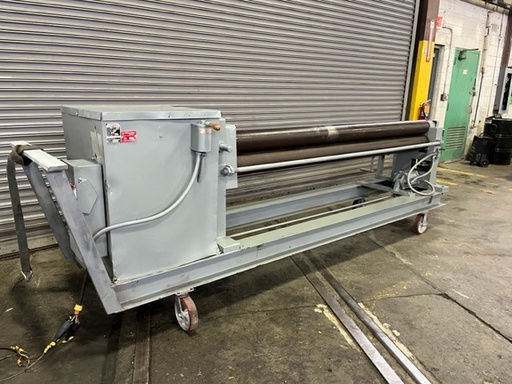 8' x 10GA MILTON 2I,5 HP,AIR ROLL LIFT,MANUAL ROLL ADJUST.,