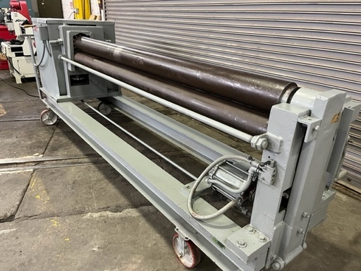8' x 10GA MILTON 2I,5 HP,AIR ROLL LIFT,MANUAL ROLL ADJUST.,