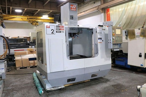 30 X, 16 Y, 20 Z, HAAS VF-2B, 2005,7500 RPM,20 ATC, CAT 40,4 AXIS, RIGID, 2005