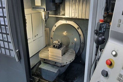 19.7 X, 17.7 Y, 15.7 Z, DMG DMU 50 ECO 5 AXIS,360 deg rotation, 115 tilt, 2011