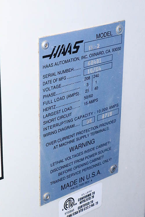 HAAS TL-2, HAAS, 10 Chk, 3 , 2004,